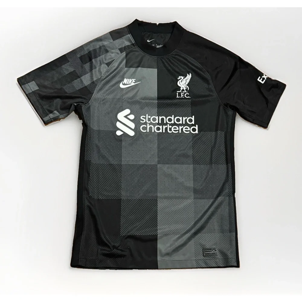 Liverpool FC LFC 2021-22 Nike Goalkeeper Short Sleeve Soccer Jersey Mens Small S